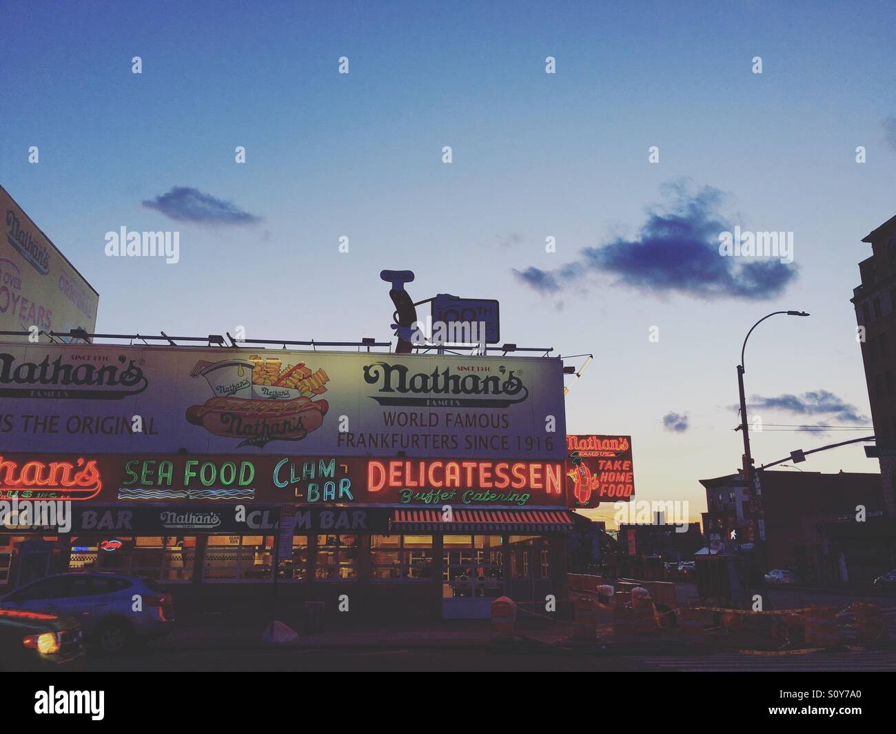 Coney Island-Streifen Stockfoto