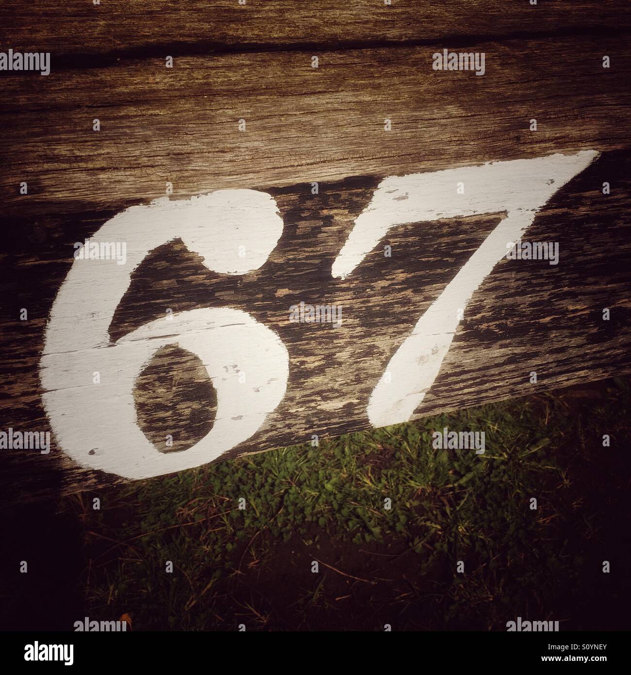 Nummer 67 Sperren in Cheshire UK Stockfoto