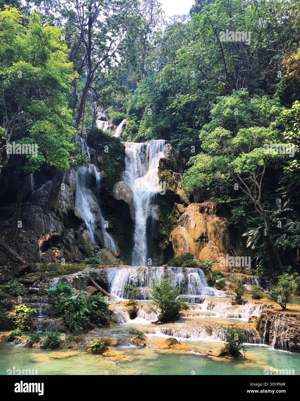Wasserfälle von Laos Stockfoto