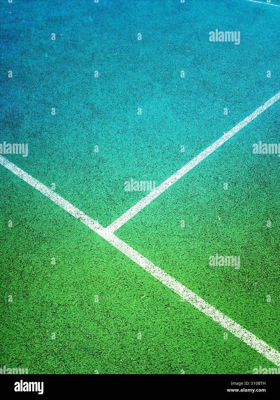 Tennisplatz - Smartphone-aufgenommenes Stockfoto