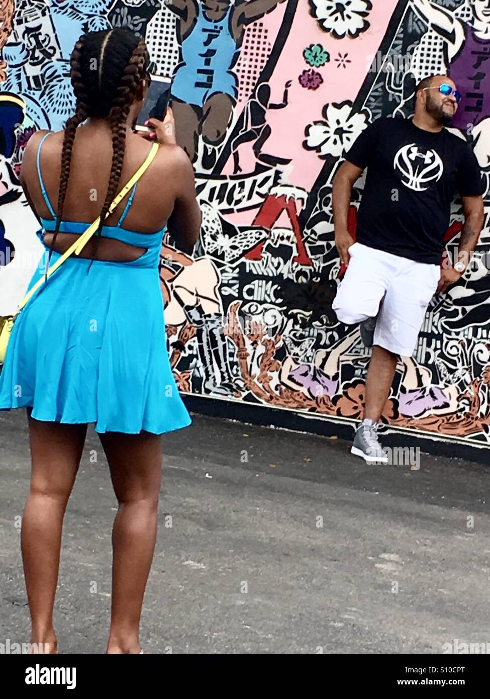 Bilder auf Wynwood Wände schießen Stockfoto