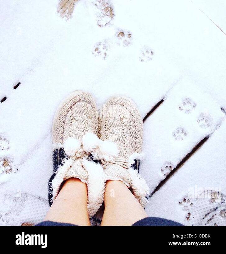 Ein Wintertag in North Dakota. Stockfoto