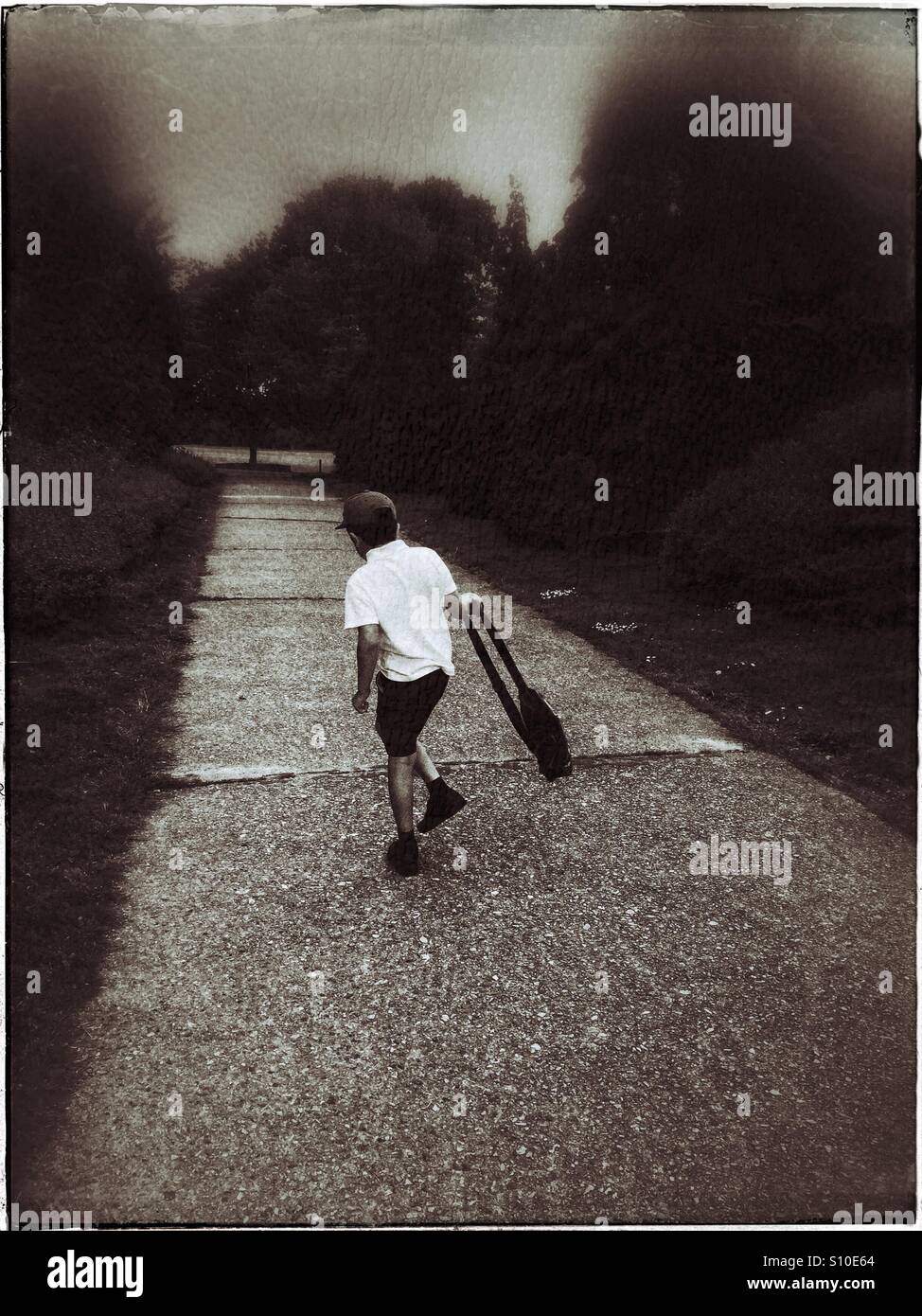 Letzte schoolday - Smartphone-aufgenommenes Stockfoto