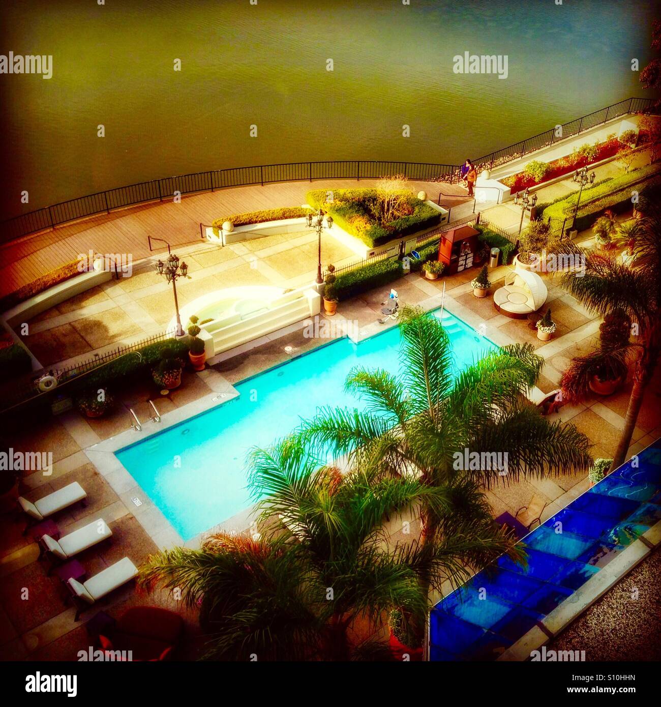 Hotel-Pool in Manila, Philippinen Stockfoto