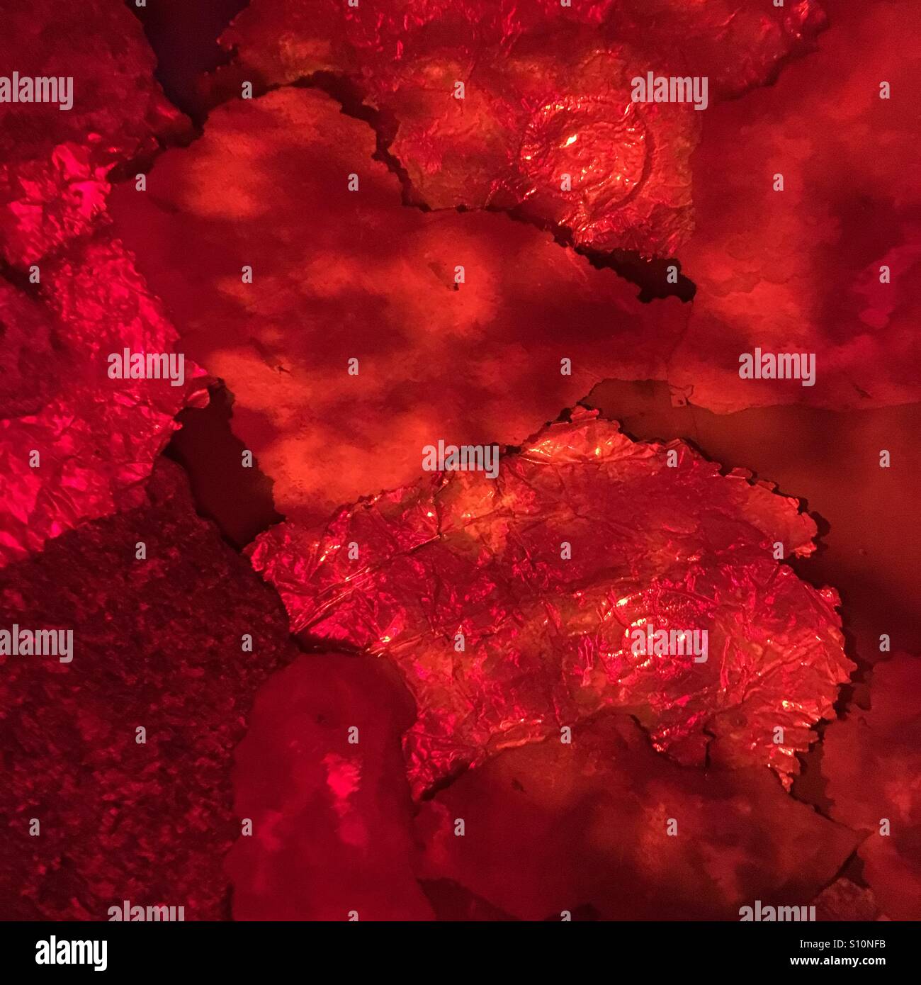 Rote heiße Erde Graphit Stockfoto