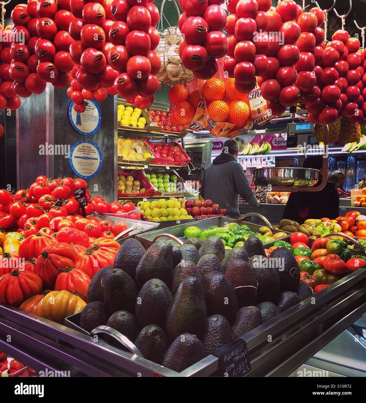 Gemüse auf dem Markt verkauft Stockfoto