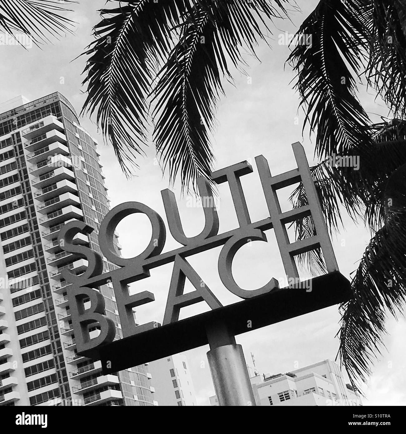 South Beach Zeichen Stockfoto