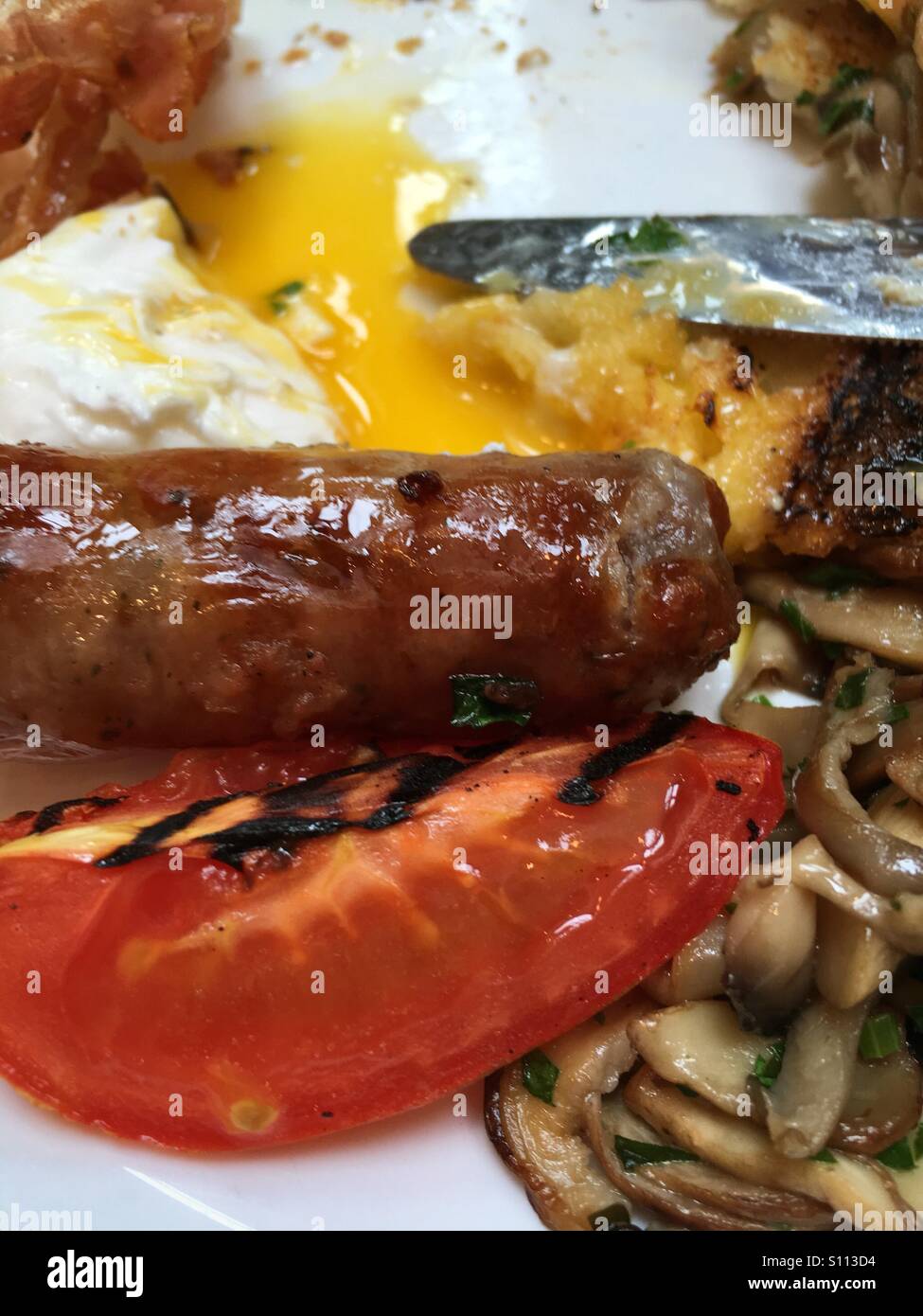 Warmes Frühstück oder Brunch war Stockfoto