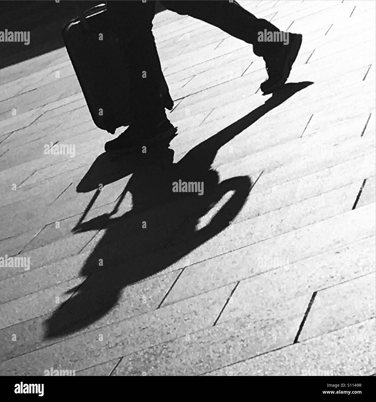 Reisenden Schatten. Stockfoto