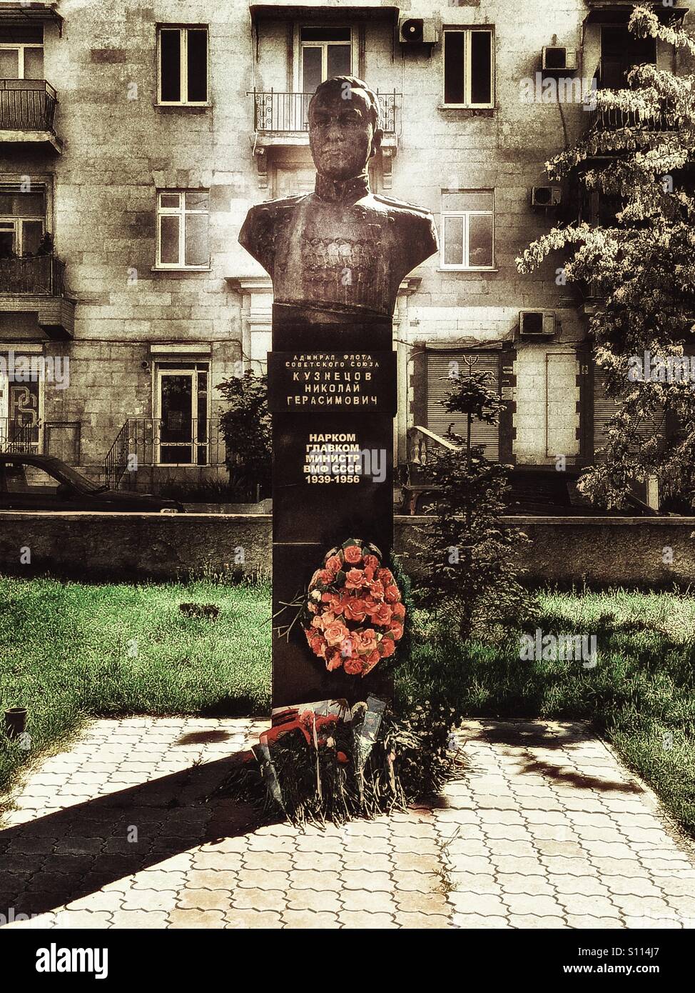 Denkmal, Sebastopol, Crimea - Smartphone-aufgenommenes Stockfoto