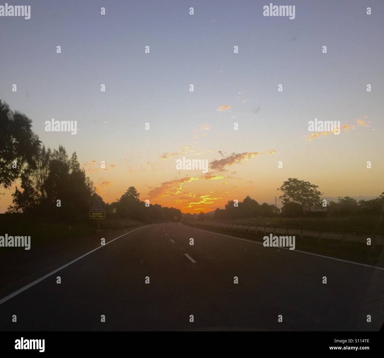 Offene Straße Stockfoto