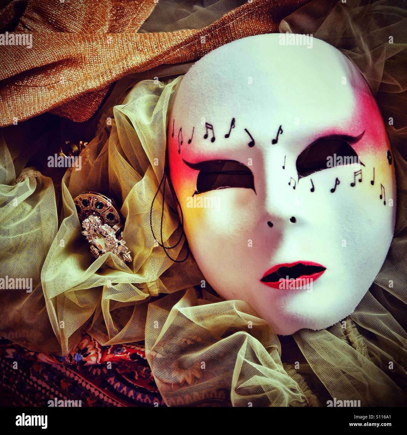 Karneval in Venedig Maske und Kostüm Stockfoto