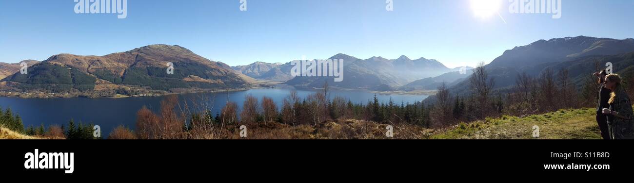 Fünf Schwestern von Kintail, Schottland im März Stockfoto