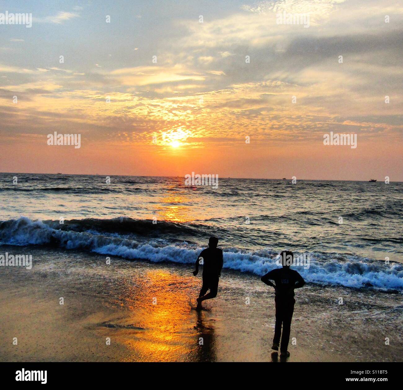 Schöner Sonnenuntergang. Stockfoto