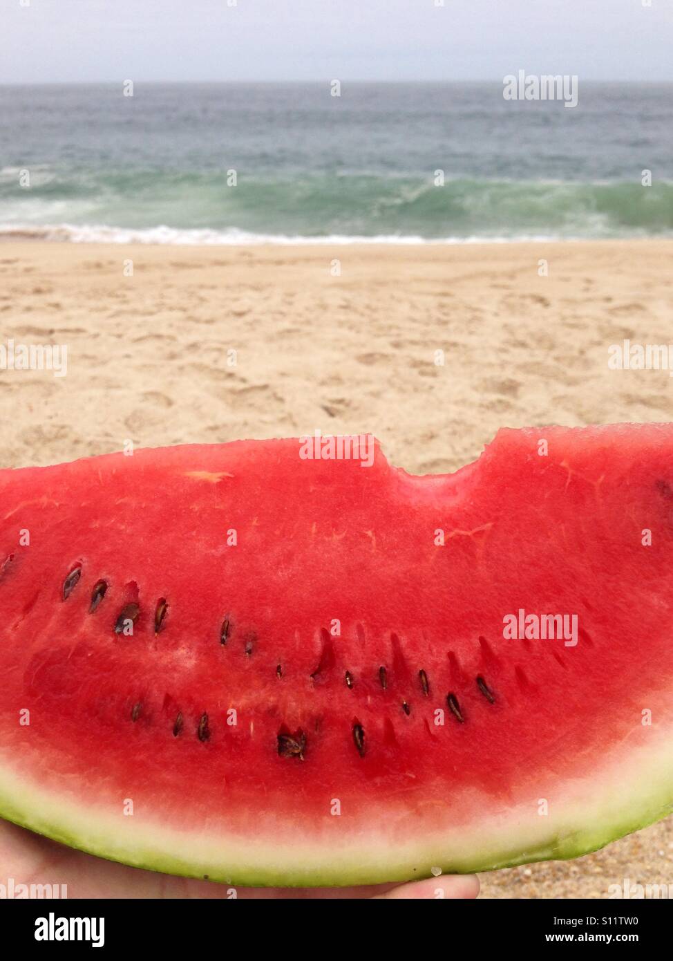 Wassermelone mit Ozean-Geschmack Stockfoto