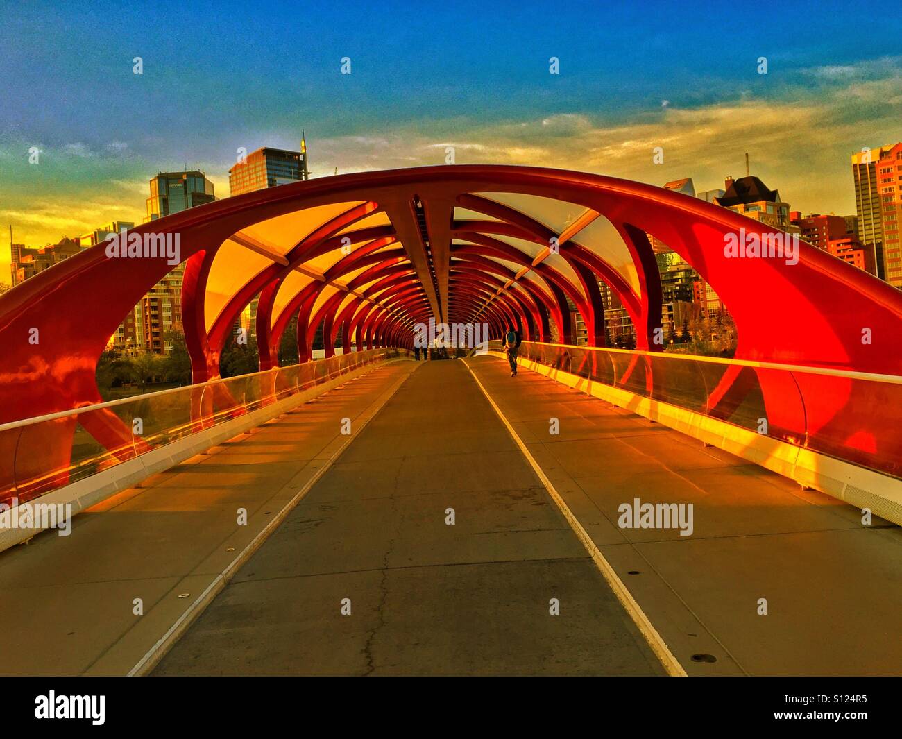 Fußgängerbrücke Stockfoto