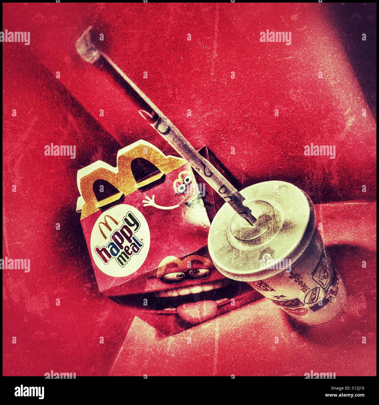 McDonalds glückliche Mahlzeit. Stockfoto