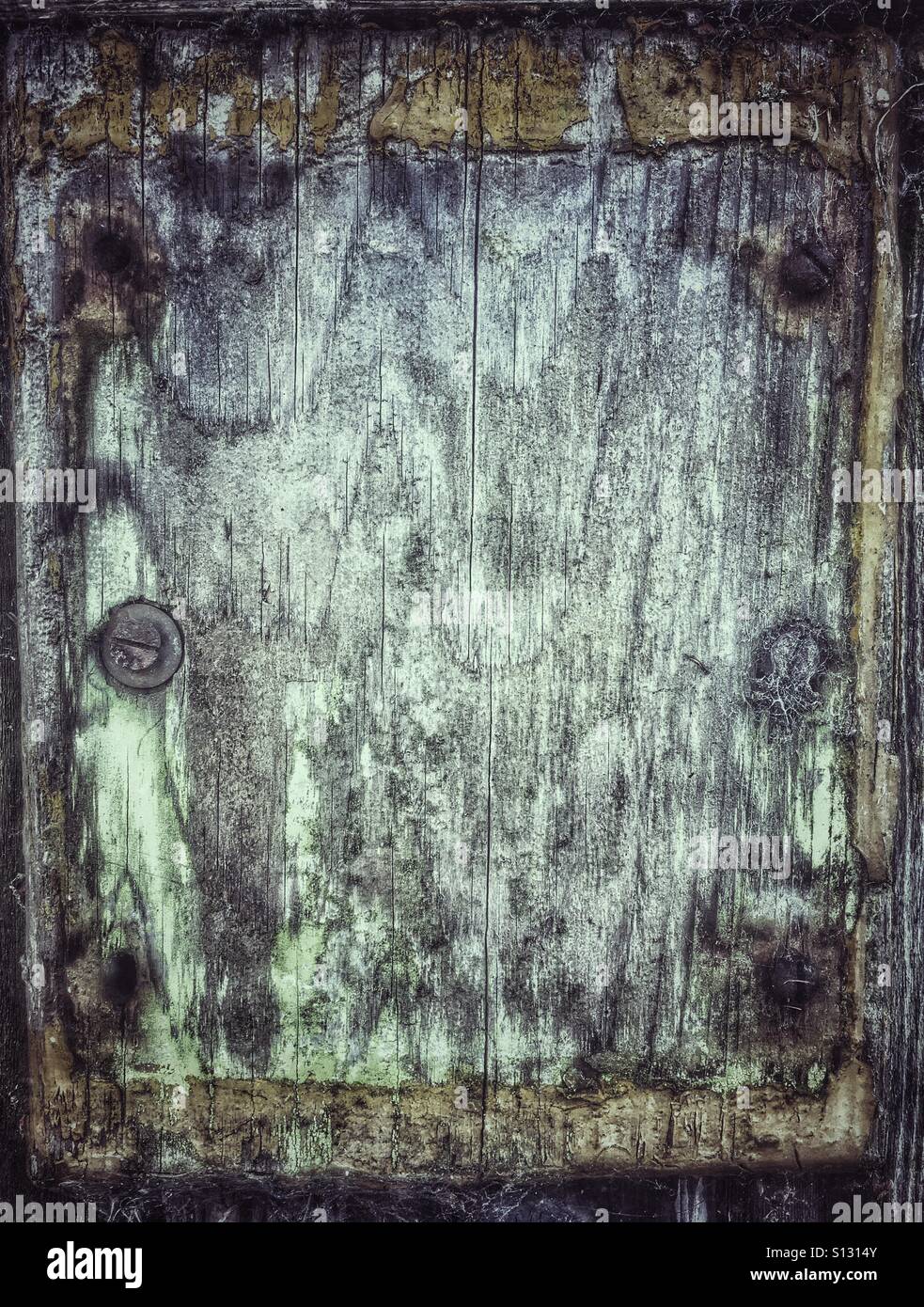 Grunge Holz mit Retro-Filter gedämpften Tönen - Smartphone-aufgenommenes Stockfoto