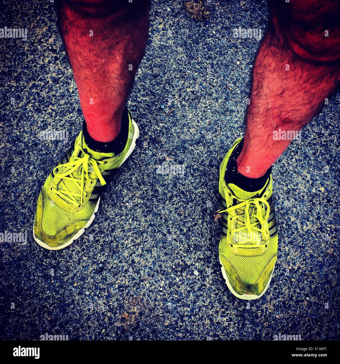 Füße laufen Stockfoto
