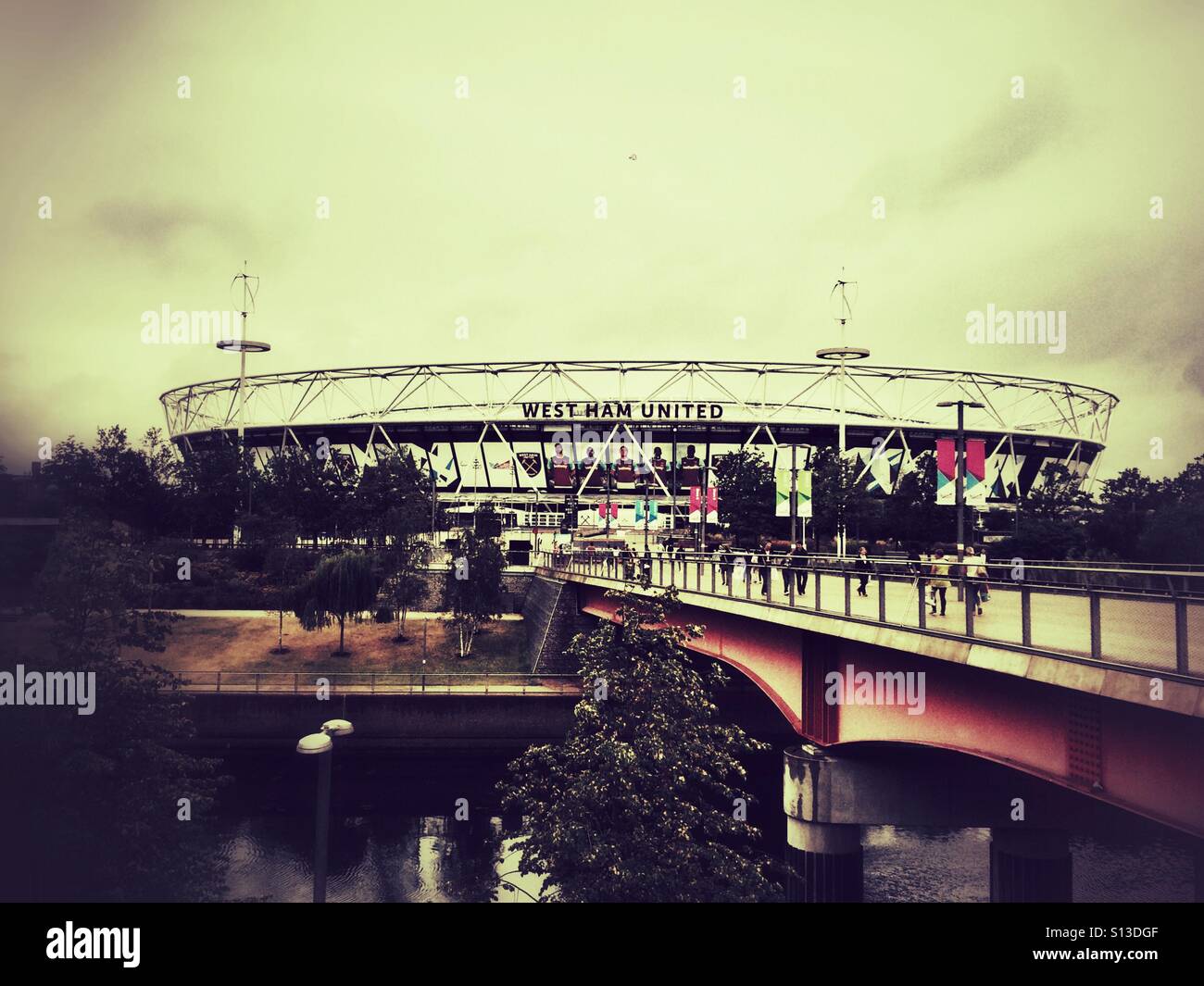 West Ham United Football Stadion, Stratford, London, England, Vereinigtes Königreich. Stockfoto