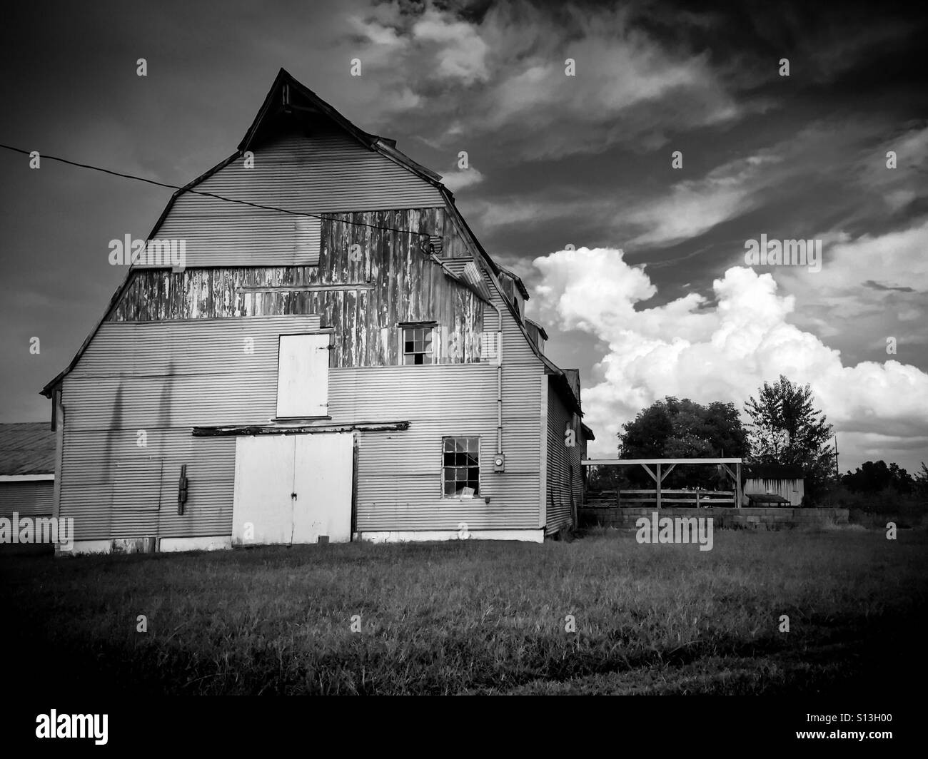 Stall und Hof Stockfoto