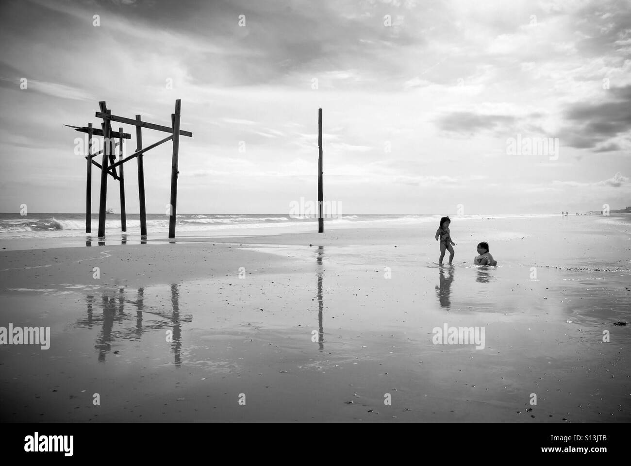 Spielen in der Ursuppe Stockfoto