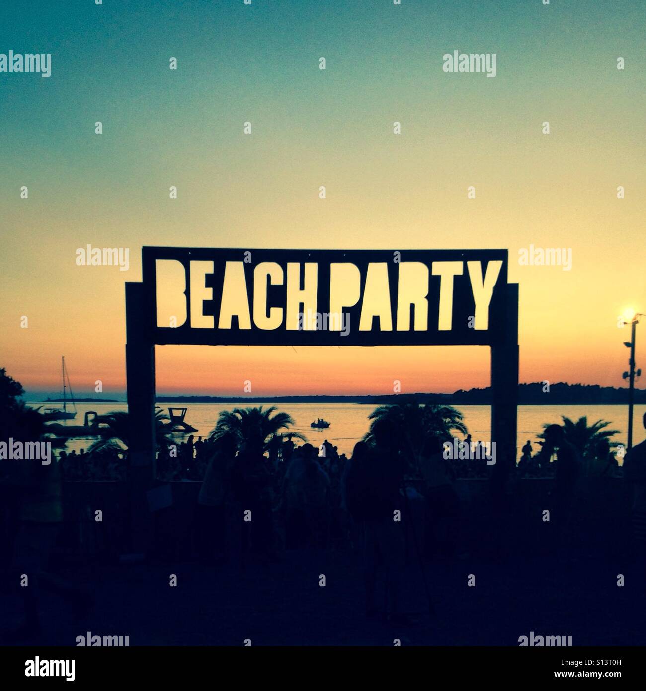 Beach Party - Dimensions Festival Stockfoto