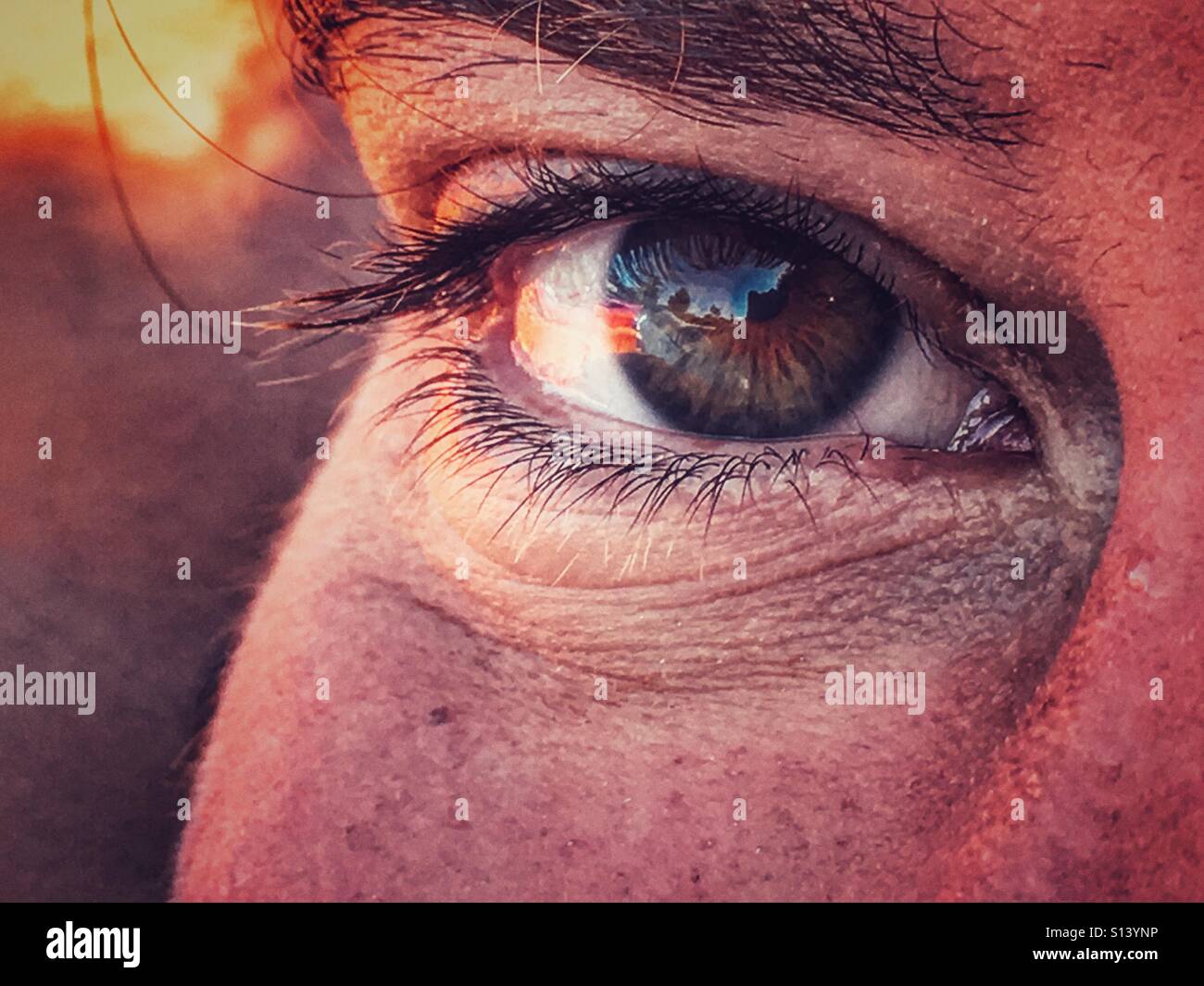 Auge - Smartphone-aufgenommenes Stockfoto