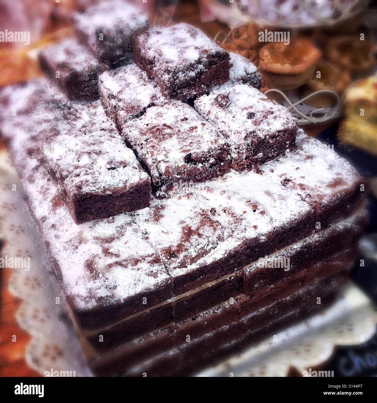 Schokoladen-brownies Stockfoto