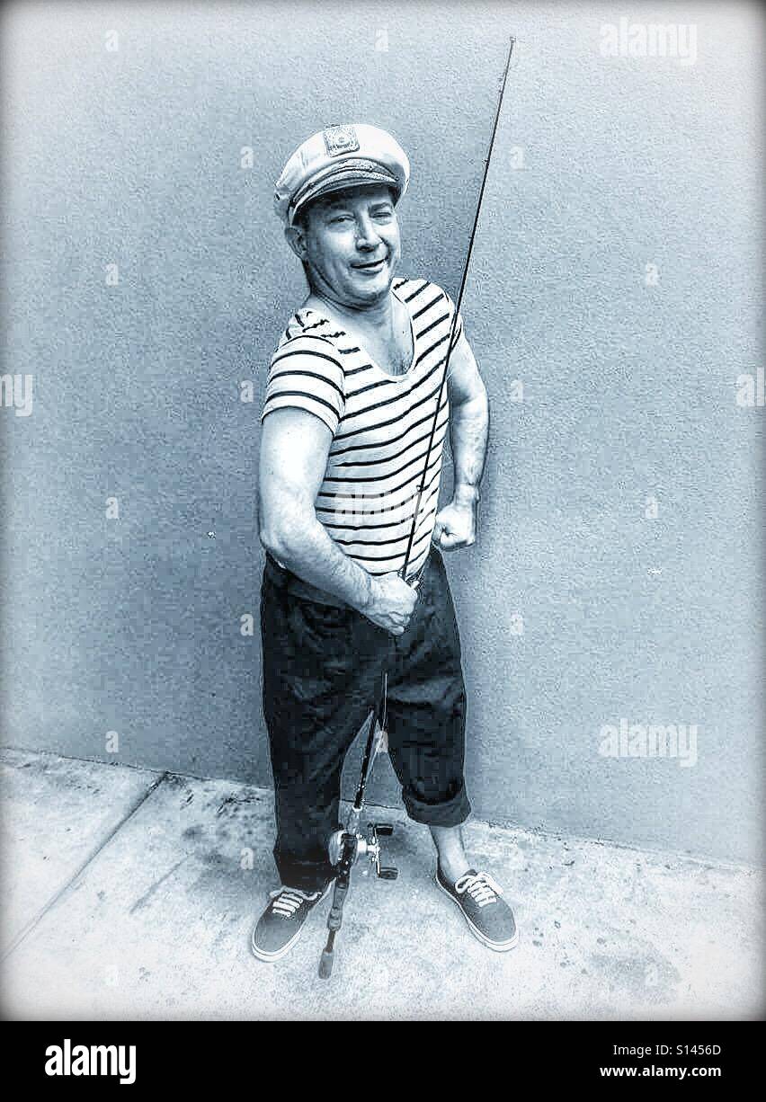 Fischer. - Smartphone-aufgenommenes Stockfoto