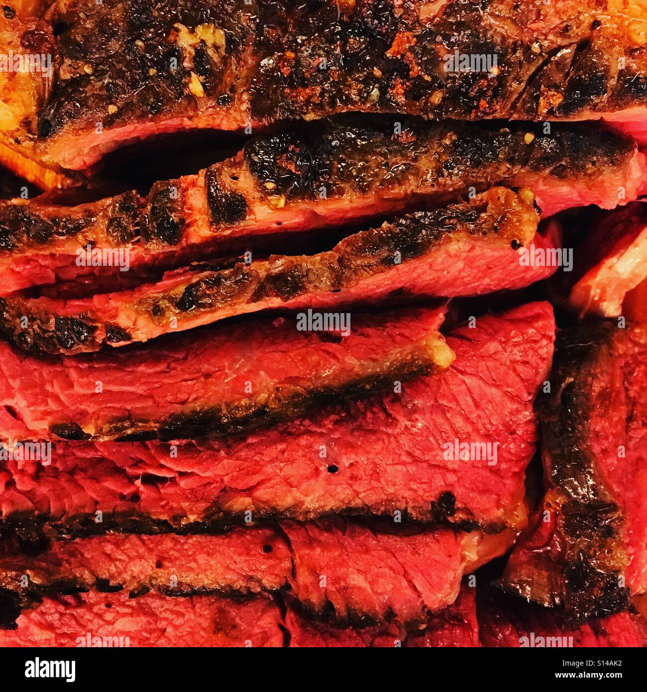 Rindfleisch Medium gegart Stockfoto