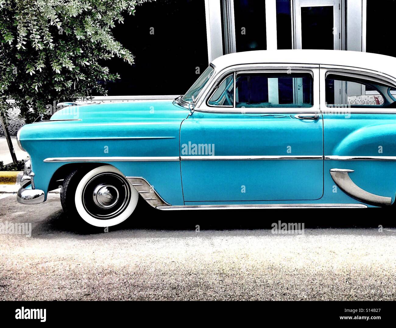 1953 Chevy 210 amerikanischen Oldtimer - Smartphone-aufgenommenes Stockfoto