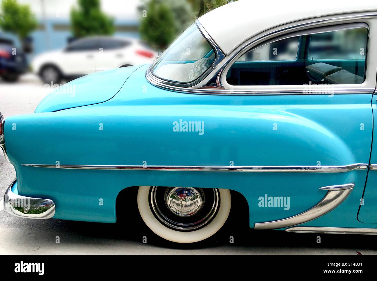 1953 Chevy 210 amerikanischen Oldtimer - Smartphone-aufgenommenes Stockfoto