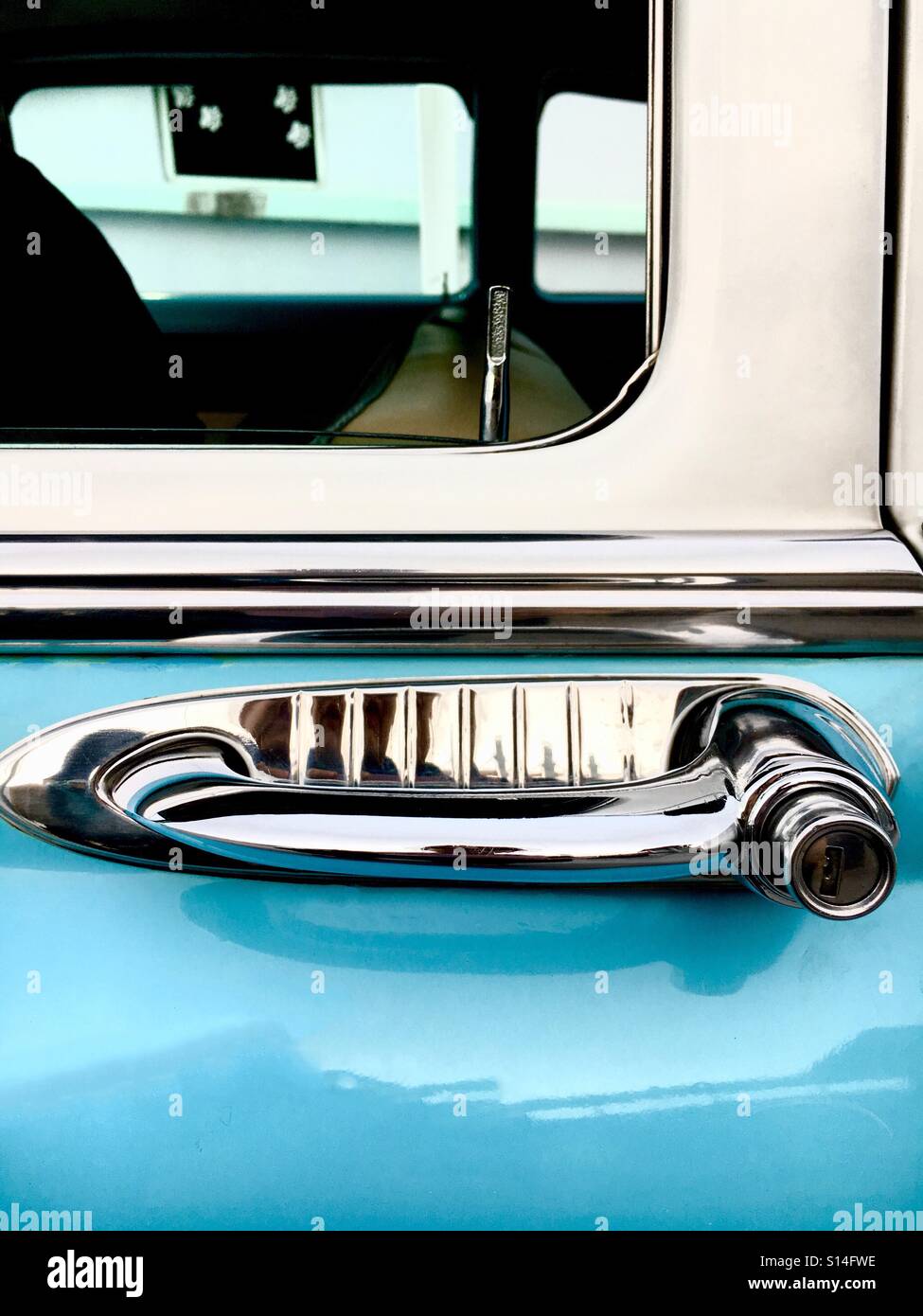 1953 Chevy 210 detail - Smartphone-aufgenommenes Stockfoto