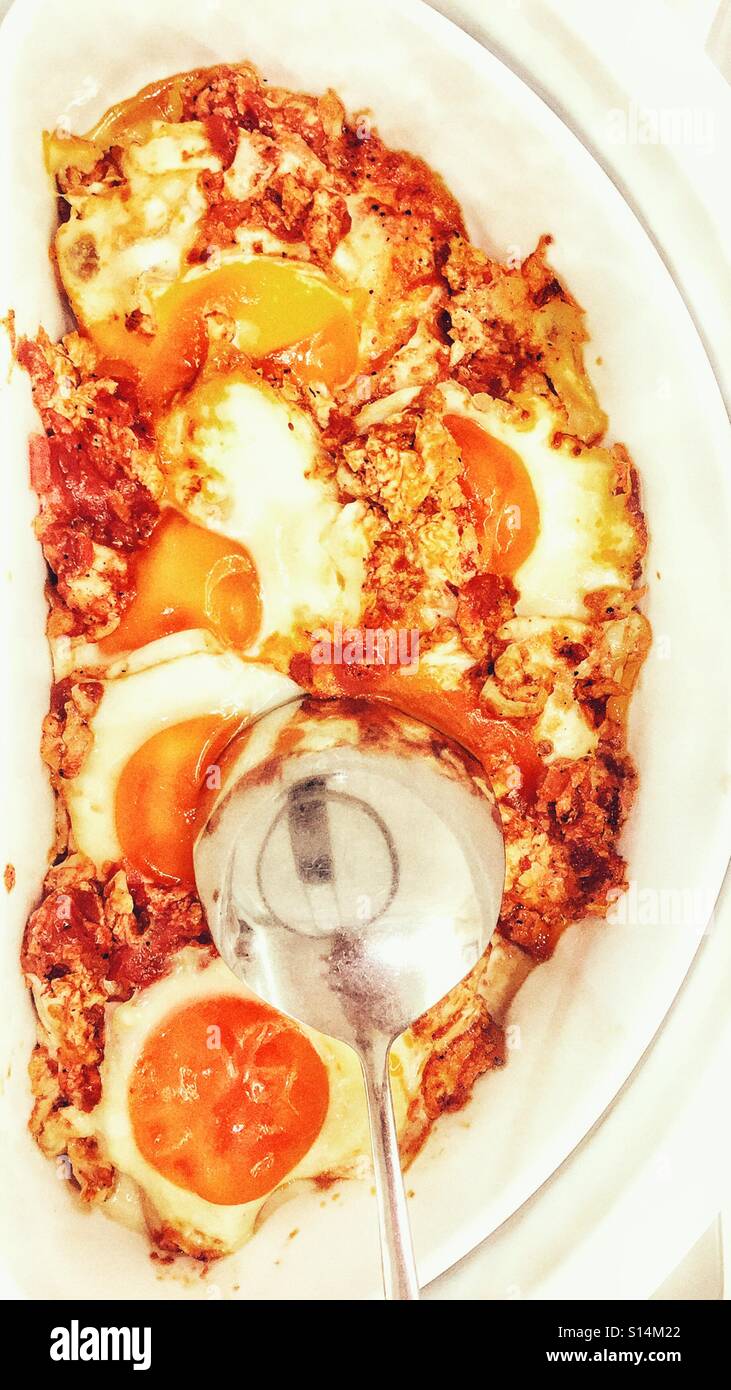 Eiern zum Frühstück - Smartphone-aufgenommenes Stockfoto