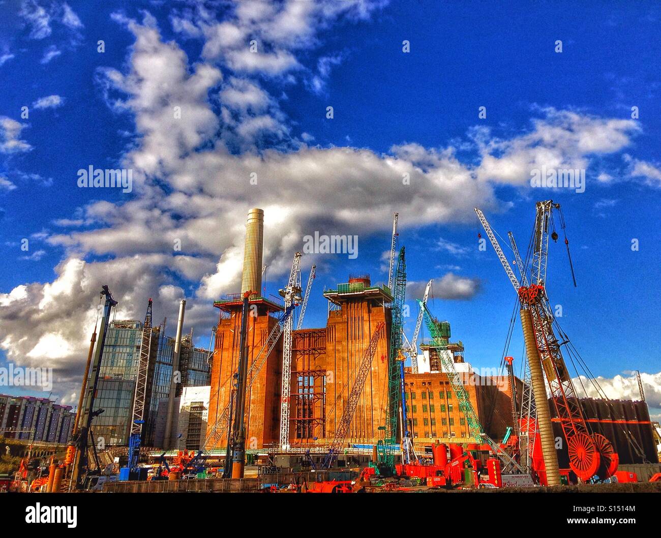 Battersea Power Station Regeneration. Stockfoto