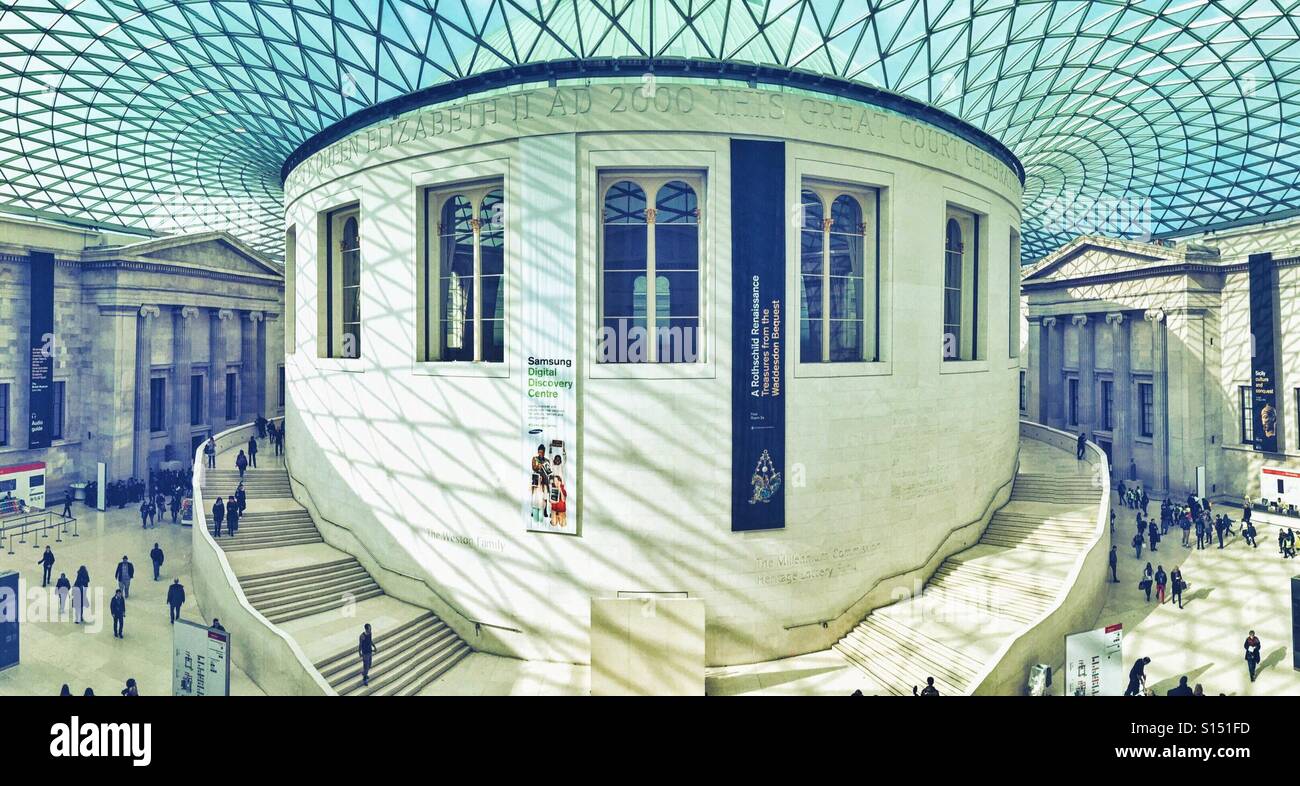 British Museum entfernt. London, England, Vereinigtes Königreich. Stockfoto