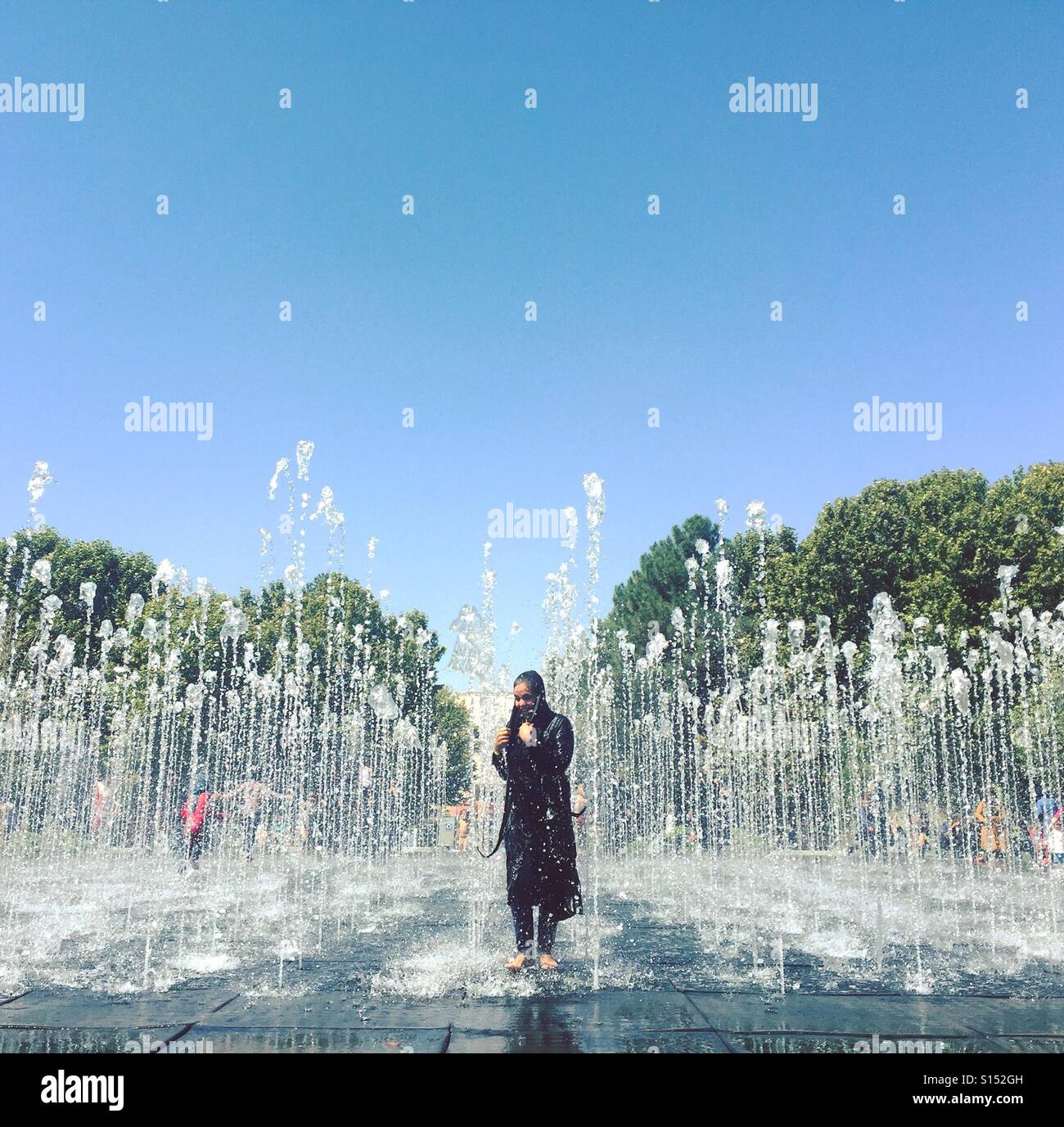 Wasserspaß im islam Stockfoto