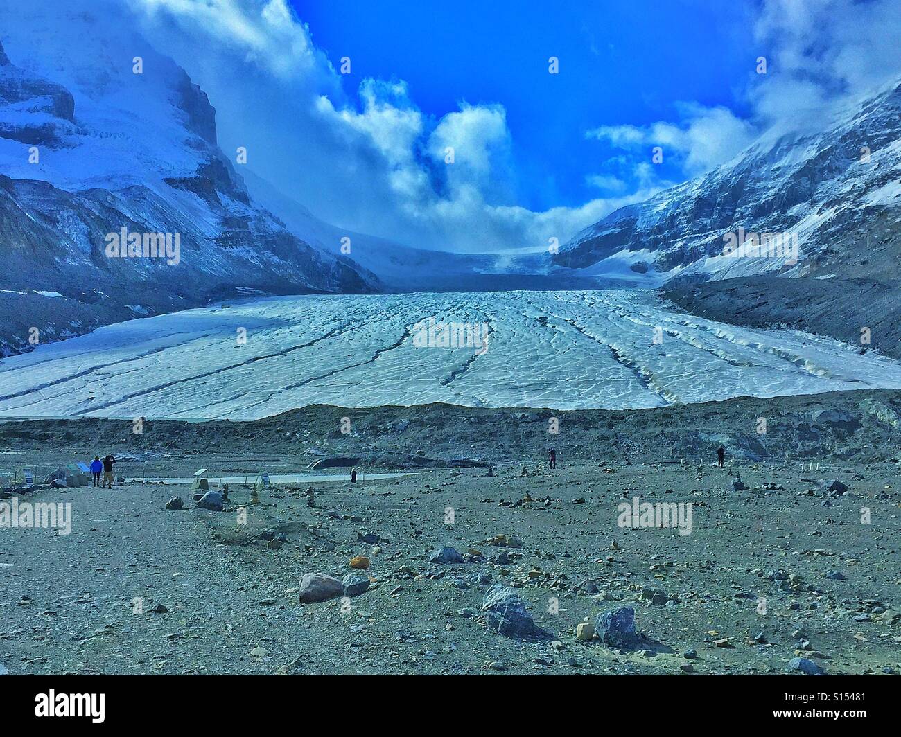 Athabasca Gletscher in Columbia Eisfeldern Stockfoto