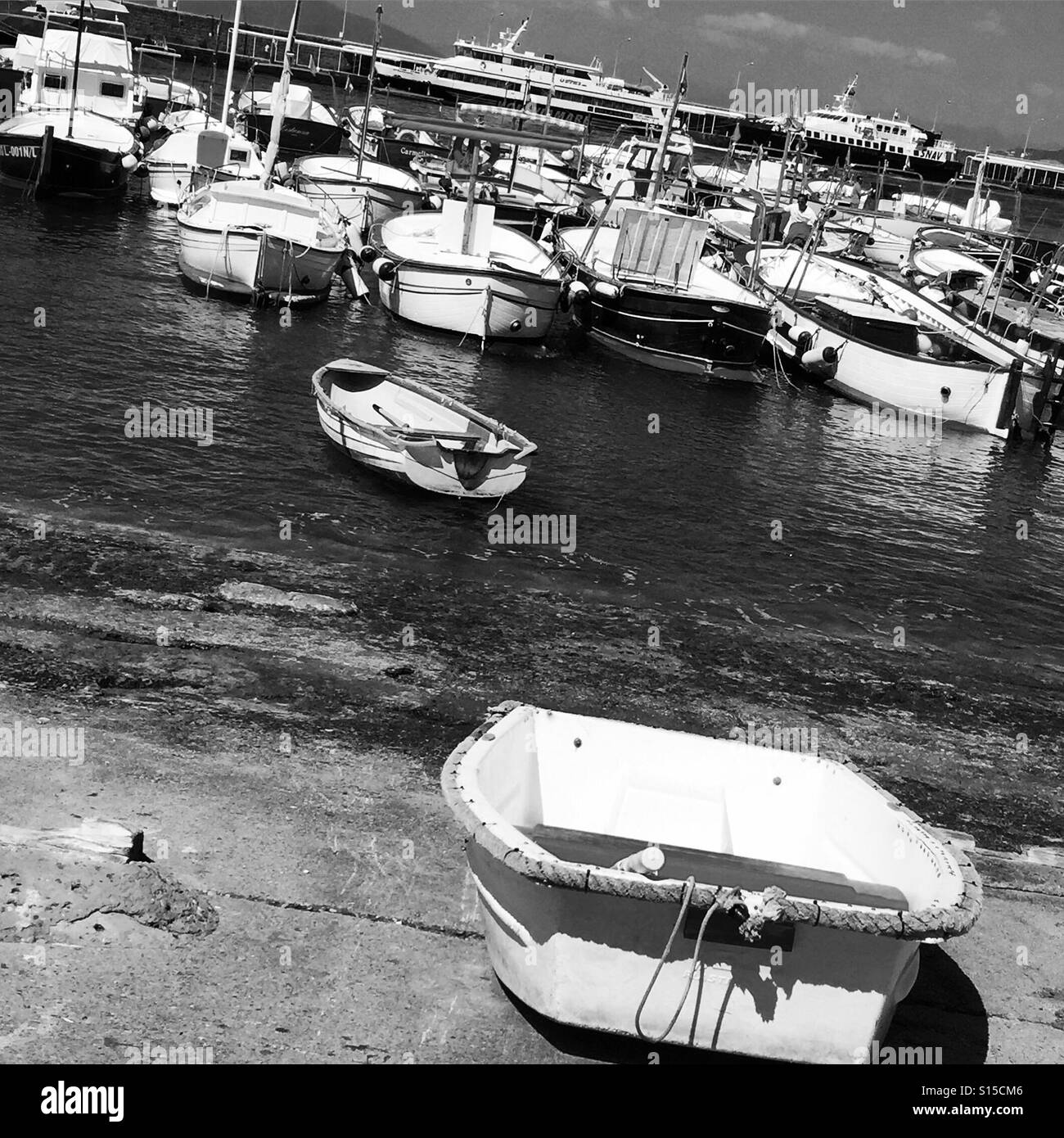Angelboote/Fischerboote von Capri Stockfoto