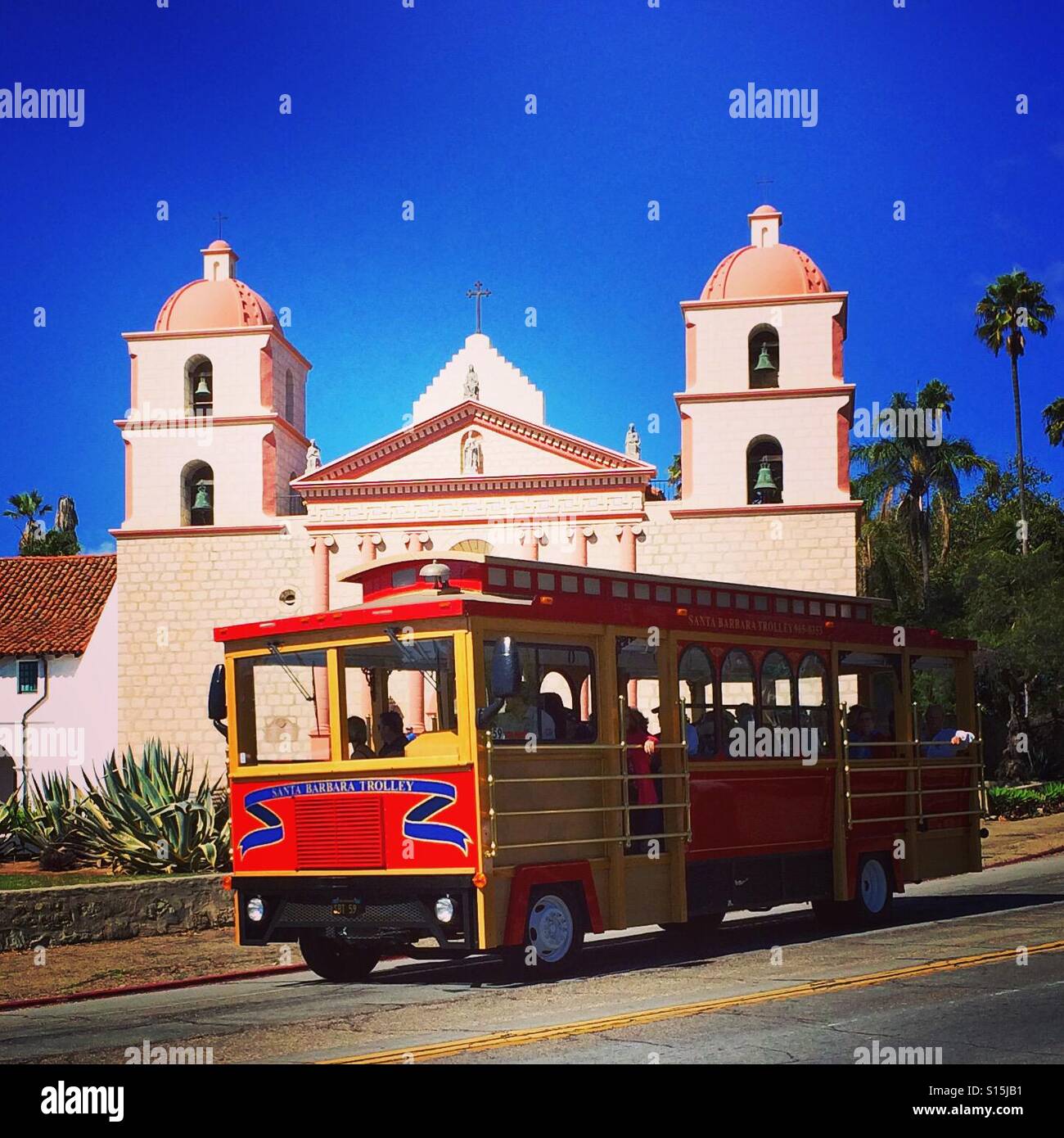 Santa Barbara-Urlaub - Smartphone-aufgenommenes Stockfoto