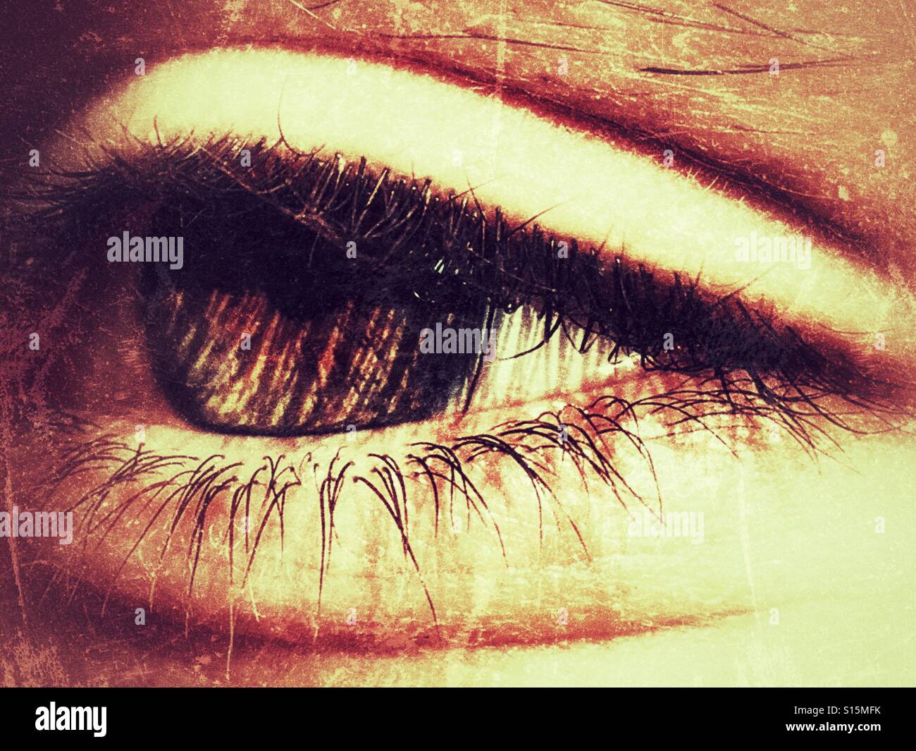 Auge - Smartphone-aufgenommenes Stockfoto