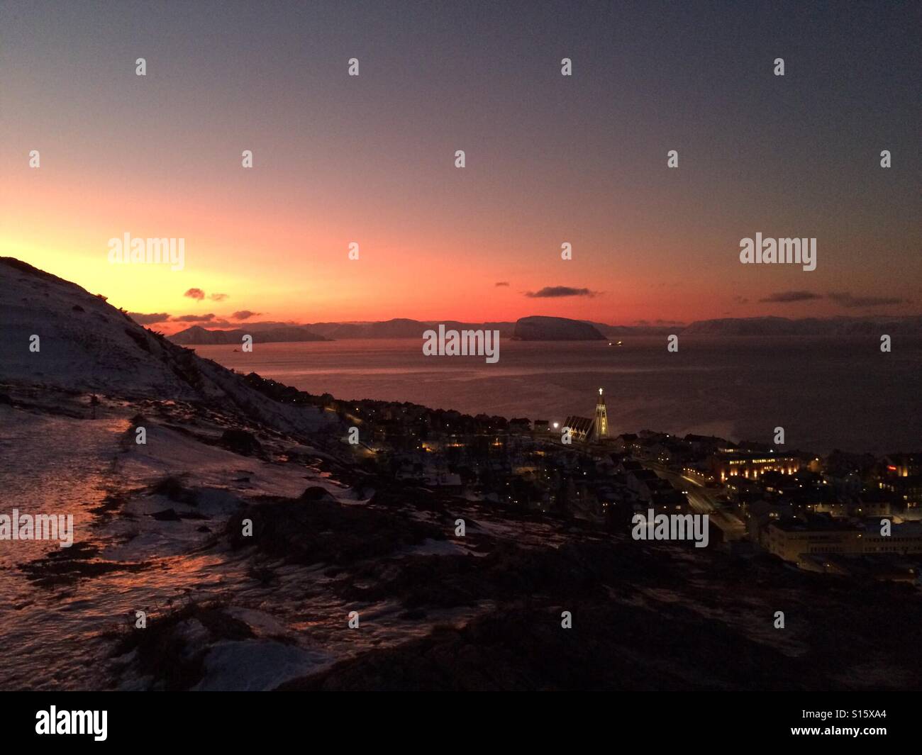 Winter, Kälte, Januar in der Finnmark, Norwegen Stockfoto