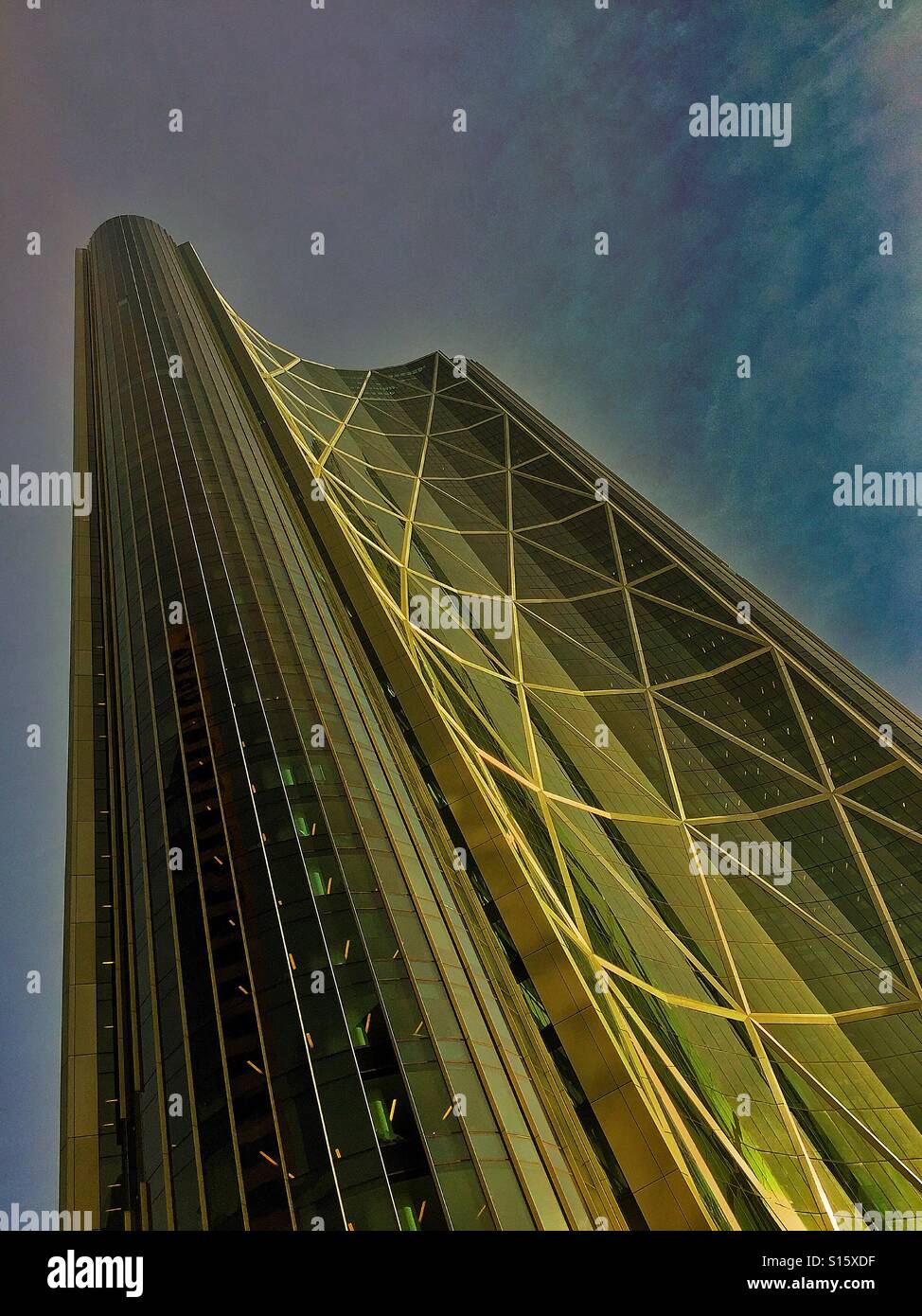 Der Bogen, Calgary, Innenstadt - Smartphone-aufgenommenes Stockfoto