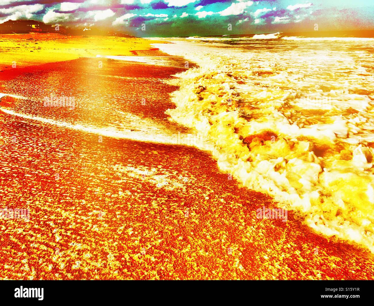 Der Strand von Ponte Vedra Beach, Florida, USA. - Smartphone-aufgenommenes Stockfoto