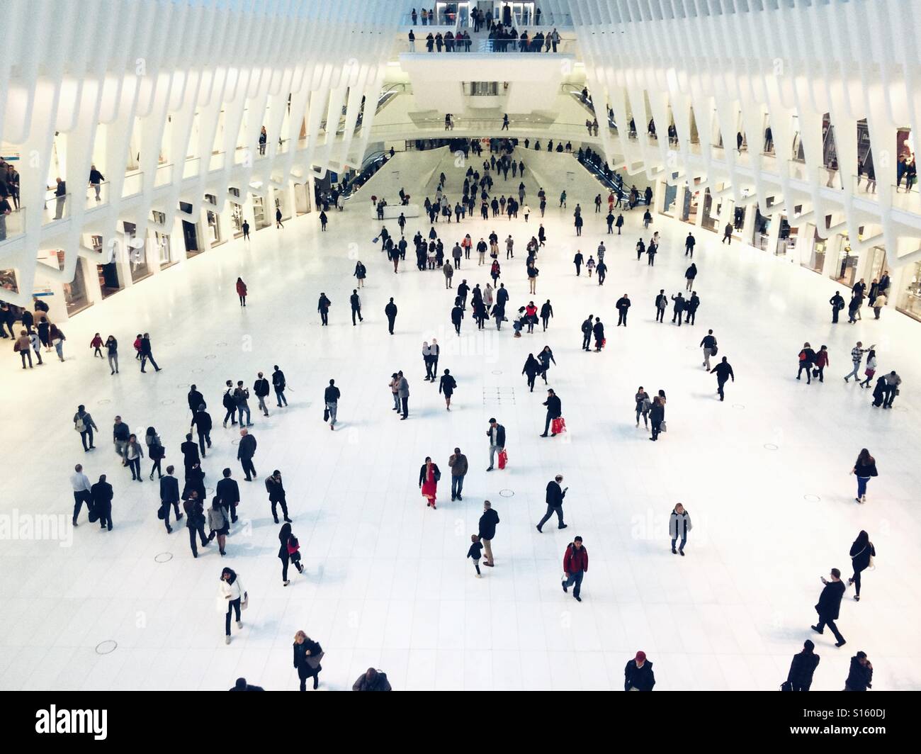 Oculus World Trade Center-Shopping-Mall in New York City. Vereinigte Staaten von Amerika. - Smartphone-aufgenommenes Stockfoto