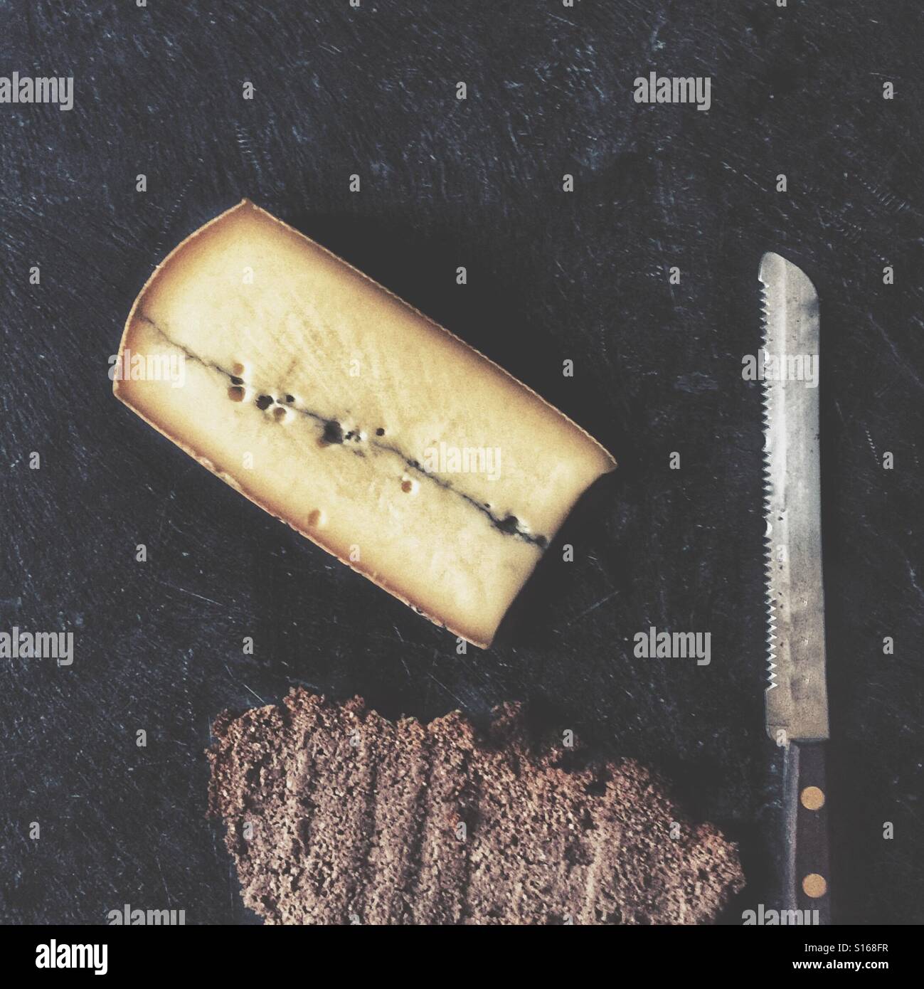 Käse und Brot Stockfoto