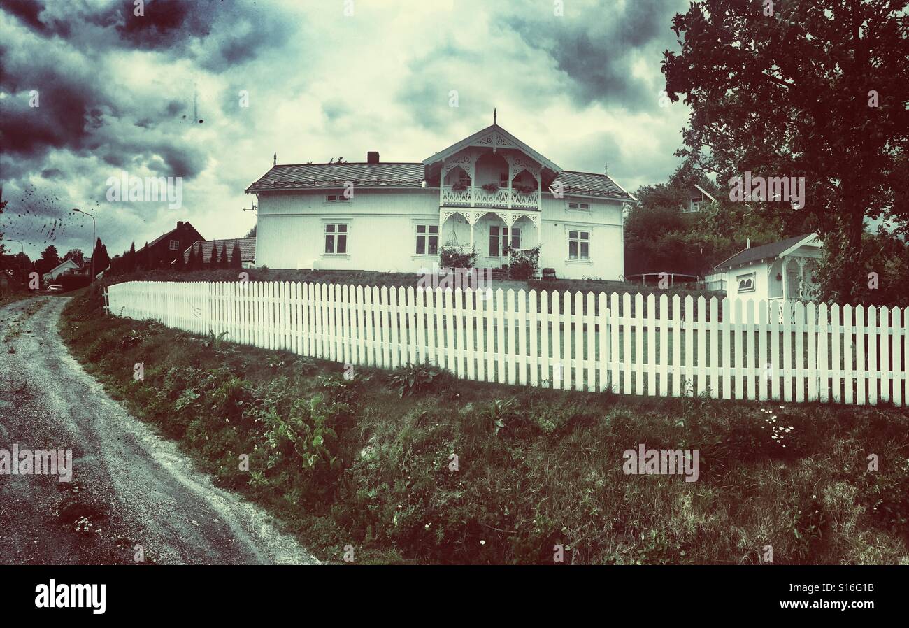 Altes Haus in Norwegen Stockfoto
