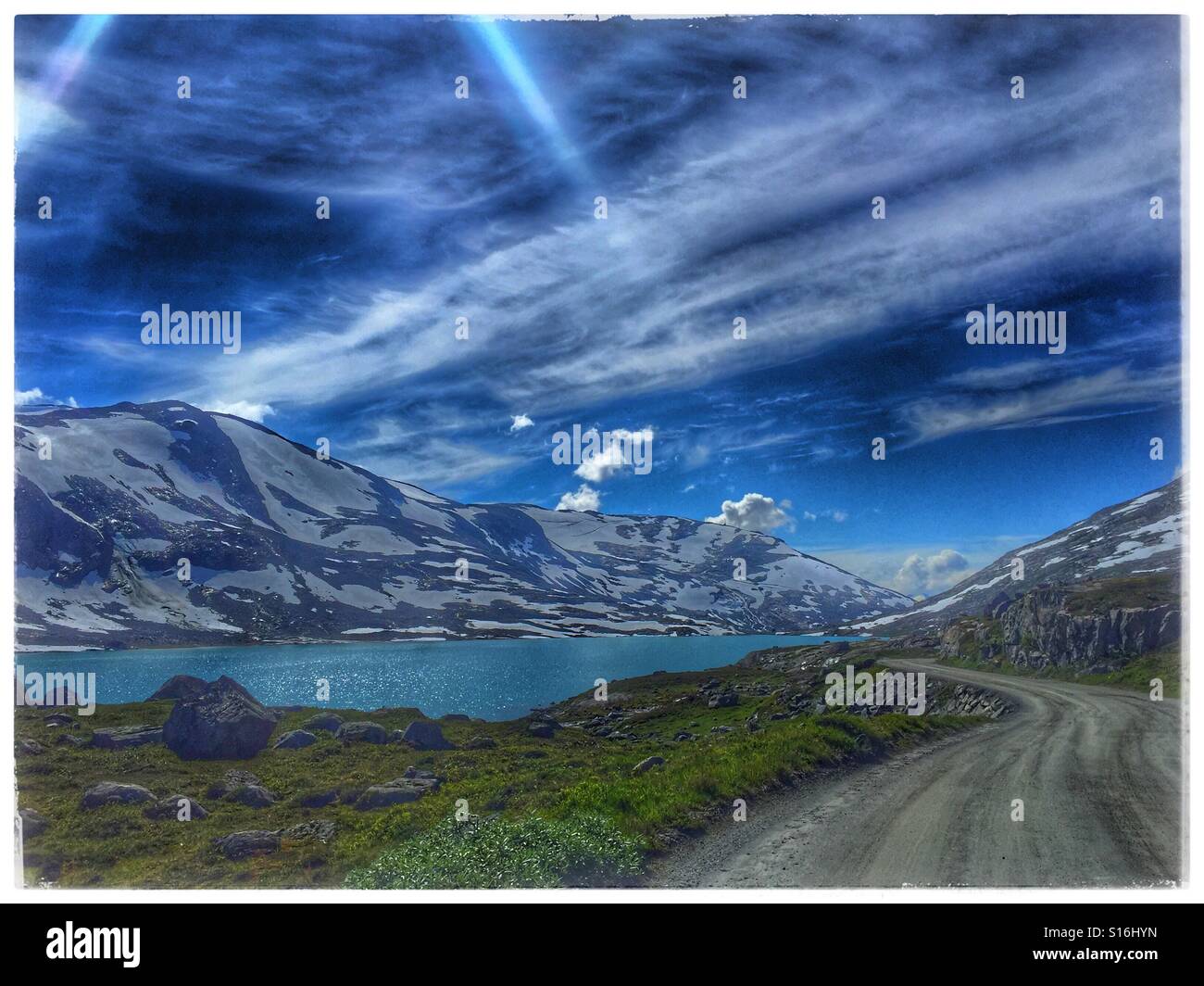 Stryn Veg Norwegen Stockfoto
