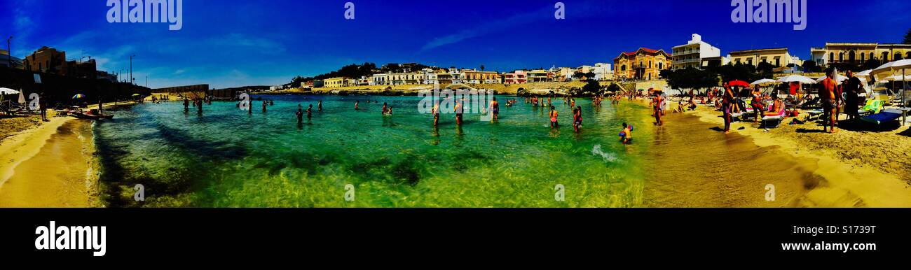 Panorama der italienischen Beach Puglia Stockfoto